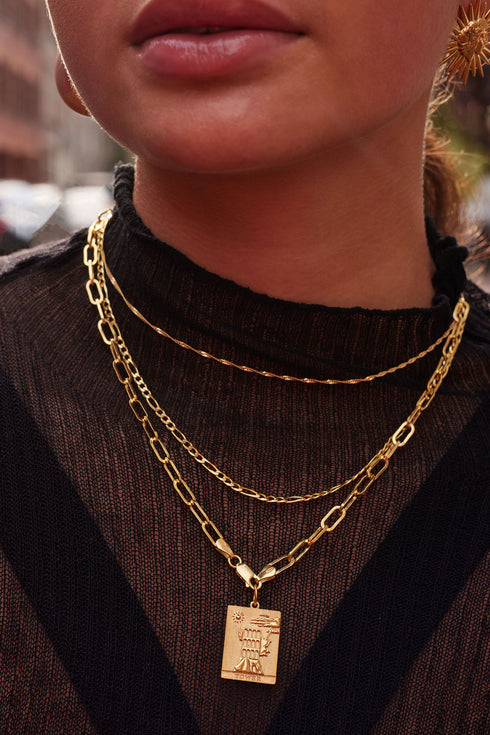 GRECIAN CHAIN NECKLACE GOLD